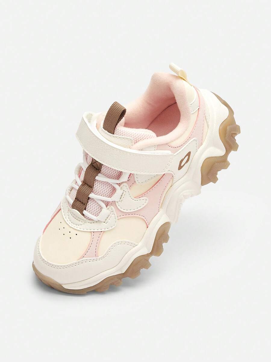 Balabala Girls' Sneakers 2025 Spring/Fall, Thick-Soled Color-Block Chunky Sneakers