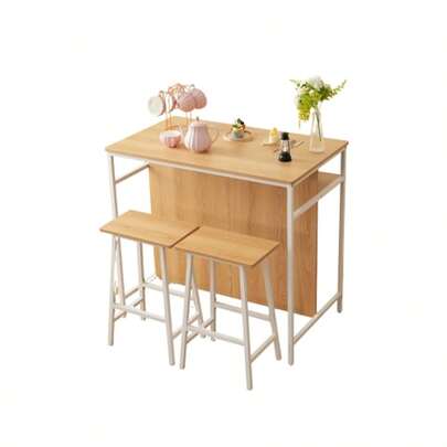 カウンターテーブル スツール 3点セット ハイテーブル 木製 カウンター 2脚 バーカウンター バーテーブル カフェ チェア 椅子パソコンデスク 木製 モダン 北欧 シンプル ダイニングテーブルセット 省スペース おしゃれ