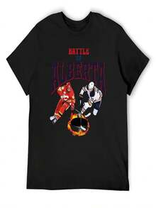 Battle Of Alberta Hockey T-Shirt Anime Tshirt Gifts For Boyfriend Designer Shirts Luxury T-Shirt Men Clothings - Black - View 1