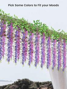 Nejlue Artificial Flowers/Plants1111 Home & Living 1 Set de 10 flores de 6 pies de Glicinia artificial, flores de vid falsas de plástico decorativas, para cubrir y envolver techos, decoración del hogar, decoración de habitaciones, decoración de jardines, decoración de paredes, decoración interior y exterior, decoración de dormitorios, decoración de bodas, decoración de mesas, decoraciones de fiestas, decoraciones de Halloween, decoraciones de cumpleaños, decoraciones navideñas, decoraciones de árboles de Navidad, guirnaldas navideñas