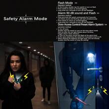 Tactical Pocket EDC Flashlight With Lighter Alarm Bright Powerful 500 Lumen150m Throw USB C 5v Small Travel Rechargeable Torch For Walking Camping Fishing Riding LED Emergency Portable Flashlights