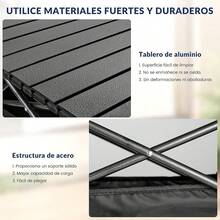 BOJA Mesa Plegable Camping, Mesa de Plegables Chica Portátil con Bolsa de Almacenamiento, 95 * 55 * 50 CM, Adecuado para Exteriores, Camping, Barbacoas. - Negro - Ver 3
