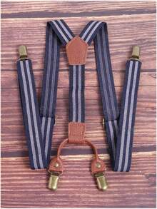 1pc Men's Y-Shape Elastic Adjustable Suspenders, British Style Autumn-Winter Accessories Halloween Costume,Suitable For Teens, Youth,Men,Casual, Outdoor, Athletic, Vacation, Graduation Gifts, Birthday, Daily Wear