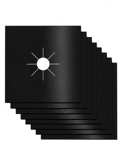 Brännarskydd för gasspisar, 1/4-pack non-stick återanvändbara spisskydd, spishällsskydd för gasbrännare, värmetåliga, diskmaskinsvänliga 25,6 cm x 25,6 cm