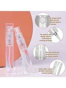 50pcs Mini Fine Mist Spray Bottles - 0.07oz/0.1oz/0.17oz Clear Plastic Perfume Atomizers, Refillable And Portable Travel Containers, And Unscented, Fine Mist Spray Perfume Dispenser - Multicolor - View 5
