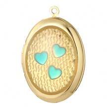 1pc Golden Heart Shaped Copper Pendant, Handmade DIY Necklace, Bracelet, Keychain Jewelry Pendant, Suitable For Thanksgiving Gift