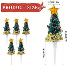 5pcs Christmas Tree Cake Flags, Cedar Tree Snowflakes, Stars, Letter Flags, Used For Christmas Parties, Birthday Parties, Christmas Decorations, Cake Decorations, Paper Cupcakes, Baking Desserts, Decorative Props