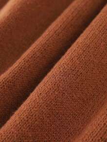 1 件男童/青少年学院风纯色半襟领针织套头衫，长袖，适合秋冬季