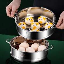 304 Stainless Steel Steamer Basket Thickened Thicken Strainer Pot Steaming Grid Material 16-32cm Drain Basket Kitchen Use