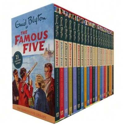 Famous Five 21 Series Books Box Set Pack Collection By Enid Blyton