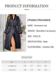 1 قطعة رداء أنيق بربطة الخصر للنساء، فستان نوم قصير من الساتان الحريري الناعم، لون أحادي أنيق بربطة الخصر خفيف الوزن، قصير وحريري ناعم، مناسب للعرائس والوصيفات والاستخدام المنزلي. فستان قصير لموسم الزفاف، رداء بطباعة حرفية، كيمونو ولباس نوم. - متعدد الألوان - مشاهدة 10