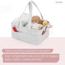 Mr Pen- Baby Diaper Caddy Organizer, Car Caddy, Portable Organizer For Changing Table, Nursery - MàuP - Xem 4