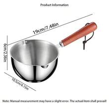 1pc 多用途溅油锅，家庭厨房淋油，牛奶加热专用小锅，便携式迷你油加热锅，多功能溅油锅，家庭晚餐用品，圣诞派对用品 - 彩色 - 查看 3