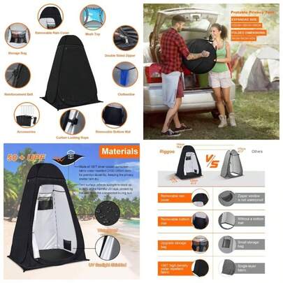 Toilet Tent Portable Shower Toilet Tents Camping Privacy Outdoor Changing Room Beach Fishing Hiking Shelter
