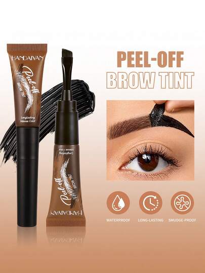 HANDAIYAN Abziehbares Augenbrauengel, langanhaltende Farbe, wasserfest, natürlicher Make-up-Effekt, einfach anzuwenden und formt die Augenbrauen. Geeignet für Herbst, Winter, Schulanfang, Halloween, Weihnachten, tägliches Campus-Make-up, Urlaubsreisen und unterwegs.