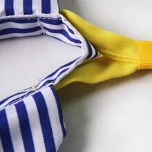 1件可爱条纹蝴蝶结鹦鹉项圈宠物可调节领带，适合派对、婚礼、节日和聚会礼物