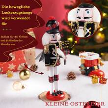 30cm handgefertigter Nussknacker Wachmann mit Dudelsack Weihnachtsdekoration für Wohnzimmer