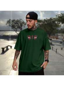 Camiseta Akaza Hakuji PT FC Algodão de Alta Qualidade com Caimento Perfeito - Verde Militar - Visão 2