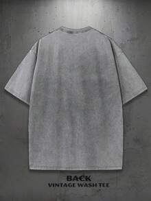 Vintage Wash Tee -Run Forrest Run Vintage Tee -100% Cotton 2025 Movie Graphic Shirt, Retro Grunge Streetwear For 90s Nostalgia & Inspirational Daily Gifts - Xám - Xem 3