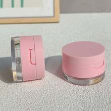 1/3pcs 3/5g Mini Portable Loose Powder Compact With Puff & Sifter, Travel Makeup Refillable Powder Case (Sold Individually)