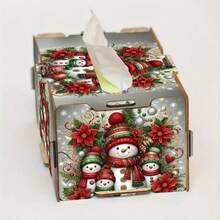 1 Stück einfache Taschentuchbox, Taschentuchbox-Deckel, Servietten-Spender-Behälter, Kunststoff-Taschentuchhalter, Badezimmer Wohnzimmer Taschentuch-Aufbewahrungsbox, Haushaltsgegenstände, Badezimmer