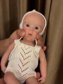 Bettie Doll head 1 and 4 13英寸手工3D彩绘全身硅胶新生女婴重生娃娃 - 逼真可洗澡，是儿童圣诞节或生日的理想礼物（解剖结构精确） - Silicone Doll - 查看 5