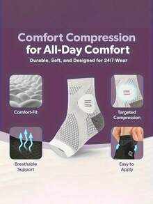 Sports Compression Ankle Leg Warmers, Breathable Moisture-Wicking Toe-Less Leg Warmers, Ankle Support, Injury Prevention - Multicolor - View 3