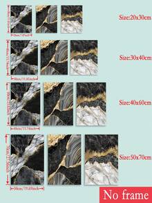 3pcs Abstract Beige Fluid Art Posters, Wall Art Posters Optional Frame - Multicolor - View 5