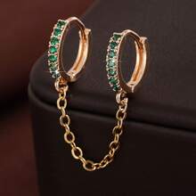 1 Set Luxury Chain Tassel Copper & Earrings & Eardrops, Gift For Date