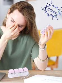 1 件简约彩色键盘坐立不安玩具 4 键键盘立方体减压钥匙扣、汽车钥匙扣、包包吊坠、钥匙扣配件、键盘按键设计、成人手指钥匙扣、指压钥匙扣、舒缓钥匙扣、专注放松解压钥匙扣生日礼物派对礼物节日礼物。汽车配件包包魅力学校可爱哥特 Y2k（提示：键盘颜色随机排列） - 彩色 - 查看 6