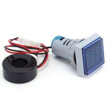 Indicador de señal de corriente, Lámpara de medidor de corriente de señal cuadrada de corriente Lámpara del medidor de corriente para la señal de corriente para electricista para el medidor de corriente para la industria - Azul - Ver 4