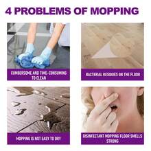 Floor Cleaner Agent Multi Surface Dirt Oil Stains Removal For Kitchen Bathroom Wooden Floor Marble Ceramic Tile Polishing Decontamination Removing Odors Lavender Fragrance Repair Scratch Detergent - 紫色 - 查看 4