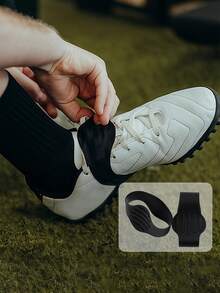 2双装足球鞋带套，硅胶鞋套，高抓地力防滑足球训练绑带，足球运动配件，柔软贴合，可调节绑带，适合足球训练和户外运动 - 彩色 - 查看 2