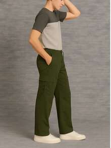 Men Pants - Dark Green - View 2