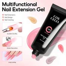 coscelia 11PCS 16ML Nail Extension Gel Kit With UV Lamp, Clear Pink Poly Gel & Slip Solution, Top Base Coat For Women DIY Nail Builder Gel Salon Christmas Gift - Multicolor - View 3