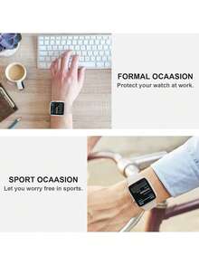 2pcs Transparent Soft TPU Protective Case, Compatible With Apple Watch Series Ultra/11/10/9/8/7/6/5/4/SE, Shock-Proof, Scratch-Resistant, Sensitive Touch, 360-Degree Full Protection, Unisex, Compatible With 40/41/42/44/45/46/49mm Cases - TPU Transparent + Transparent - View 5
