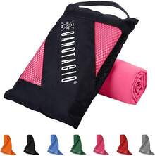 Canotagio Toalla de Microfibra Deportiva para Ejercicio y Viaje. Toalla Ultra Absorbente y Secado Rápido de Micro Fibra. Ligera y Portátil. para el Natación, Gym, Playa y más. (50cm x 100cm, Rosa) - rosa - Ver 7