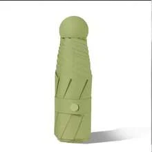 1 pièce Parapluie pliable compact et léger de 6 baleines, imperméable avec protection UV, convient pour la pluie et le soleil, manche en acier inoxydable