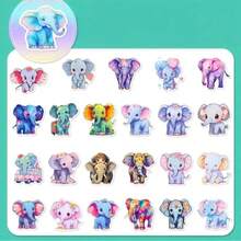 50PCS/[Elephant] Cartoon Elephant Pattern Doodle Sticker, Cute, For Use In Journals, Stationery, And Decorations.