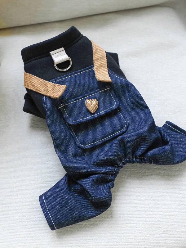 1pc Pet Clothes, Punk Style Suspender Pants For Small Dogs & Puppies, Comfortable & Stylish Outfit