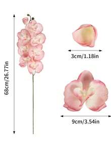 1/3/100PCS Artificial Flowers-Moth Orchid, Silk Moth Orchid, Fake Plants, Home, Dining Room, Living Room, Outdoor Garden Decoration,The Art Of Inserting Flowers, Photography Props, Autumn, Spring, Vase, Flower Wall, Flower Wreath, Bridal Bouquet, Wedding Decoration, DIY Flower Wreath Materials, Birthday Party Decoration Materials, Home Decoration Accessories, Valentine's Day, New Year Gifts - Baby Pink - View 2