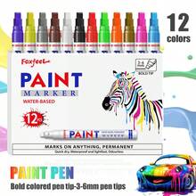 1 pieza Marcador de pintura a prueba de agua para neumáticos, marcador permanente de graffiti para neumáticos, marcador de pintura indeleble, marcador de retoque para neumáticos de automóvil, marcador de graffiti multicolor DIY