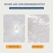 Badspiegel-mit-Beleuchtung 120x60cm, Dimmbar, 3 Farbtemperaturen 3000K-6000K, Badezimmerspiegel mit Entfoggen, Speicherfunktion, LED-Spiegel-Bad, HD Hartglas, Horizontal/Vertikal