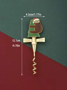 1 pieza Abridor de botellas de vino de Navidad con diseño de oso y perro con sombrero, de material de aleación resistente, regalo navideño para el hogar, bar, cocina o decoración de fiestas, decoraciones navideñas, utensilios de cocina, entretenimiento en el hogar, regalo de Navidad, celebraciones navideñas, decoraciones navideñas, abridor de botellas de Navidad, suministros para fiestas de Navidad, cena familiar