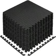 Tapete Foamy para Ejercicio con Forma de Rompecabezas, 4 o 8 Pzs 60x60 Tapete para Gimnasio, Crossfit o Pesas, Antideslizate, Resistente y Duradero, 1 cm de Grosor. - Negro - Ver 11