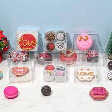 50PCS 3X3X1 Inch Boxes Cookies, Soap, Chocolate Truffles, Donuts, Macarons, Chocolate - Covered Cherries, Bakery Items, Brownies - 100 + 3¼"X3¼X1½ 英寸 - 查看 3
