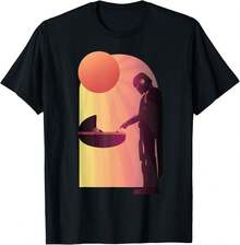 Star Wars The Mandalorian The Child Discovery Silhouette T-Shirt - 黑色 - 查看 1