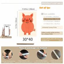 1 gerahmtes/Leinwand Wandkunst, Dinosaurier Tier Thema Dekoration. Badezimmer Wanddekoration. Themen Poster, Schlafzimmer Dekoration, Raumdekoration, Heimdekoration, Ornamente, Winterdekoration für Zuhause, Wanddekoration. Geeignet für Kinderzimmer, Kinderzimmer, Jungen- und Mädchen-Partyräume, Kita-Klassenzimmer Dekoration, wasserfestes Material. Kopfteil Dekorative Tapete, Party Deko Geschenke. Badezimmer Wanddekoration.