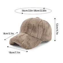 1pc Winter Warm Faux Wool Velvet Hat - Adjustable Beanie For Outdoor Sports & Christmas, Soft Solid Color Casual Cap (Black/Beige/White/Khaki), Winter Hat, Festive Headwear, Cozy Headgear - Multicolor - View 5