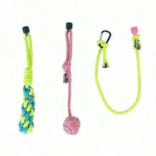 1 Peça Brinquedo para Cachorro para Triturar e Limpar os Dentes, Autossuficiente, Resistente à Mordida para Garantir a Limpeza dos Dentes, Bola de Forrageamento, Brinquedo Interativo de Cabo de Guerra, Bola Voadora, Combinação de Brinquedo de Corda de Algodão, Alimentação Antimorso e Resistente ao Desgaste, Suprimentos de Brinquedos para Animais de Estimação